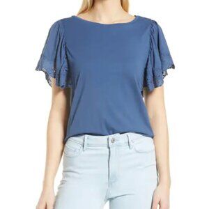 Caslon Eyelet Detail T-Shirt